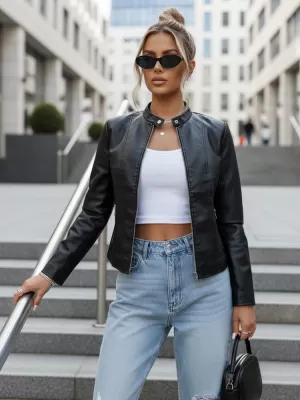 Ženska jakna DSTREET TY3896 CRNA