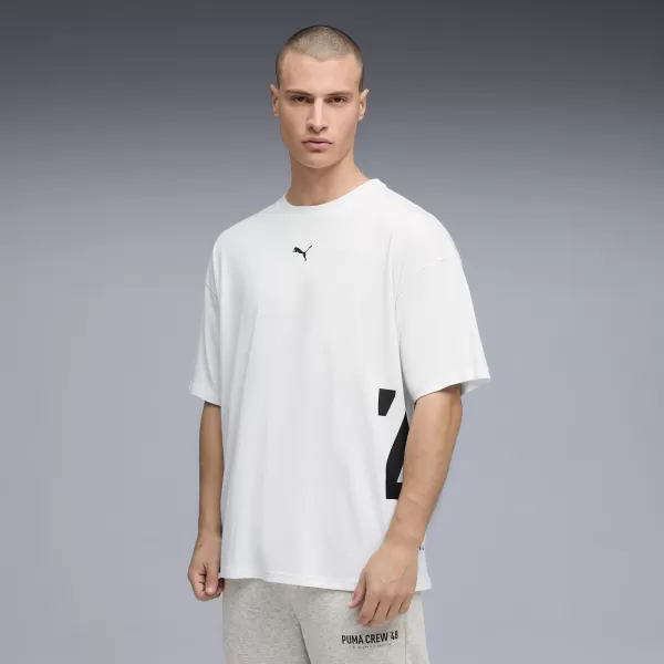  Muška majica kratkih rukava PUMA M GRAPHIC OVERSIZED TEE 528528_02 PUMA BIJELA 