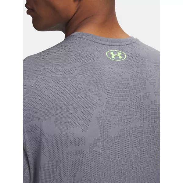  Muška majica kratkih rukava UNDER ARMOUR UA TECH VENT JACQUARD SS 1377052-025 SIVA 