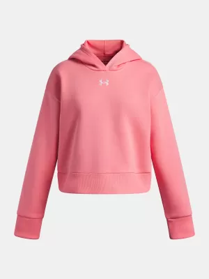 Majica za djevojčice UNDER ARMOUR UA RIVAL FLEECE HOODIE 1379517-600 RUŽIČASTA