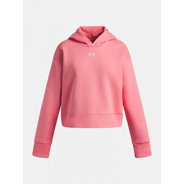  Majica za djevojčice UNDER ARMOUR UA RIVAL FLEECE HOODIE 1379517-600 RUŽIČASTA 