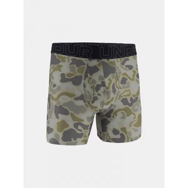  Muške bokserice UNDER ARMOUR UA PERFORMANCE TECH - PRINT 6IN - 1PK 1383875-069 TITANIJUM 