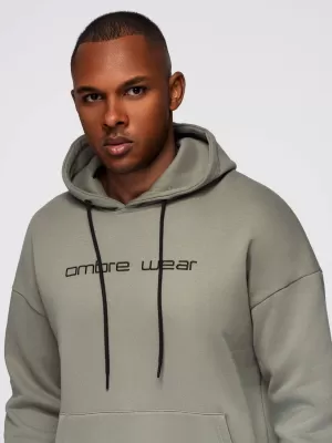 Muški sweatshirt OMBRE OM-SSNZ-0241 KAKI