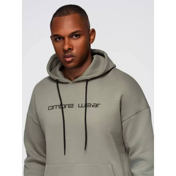  Muški sweatshirt OMBRE OM-SSNZ-0241 KAKI 