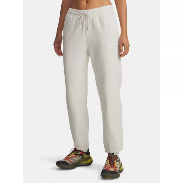  Ženske trenirke UNDER ARMOUR ICON TERRY VARSITY JOGGER 6004858-110 BIJELA 