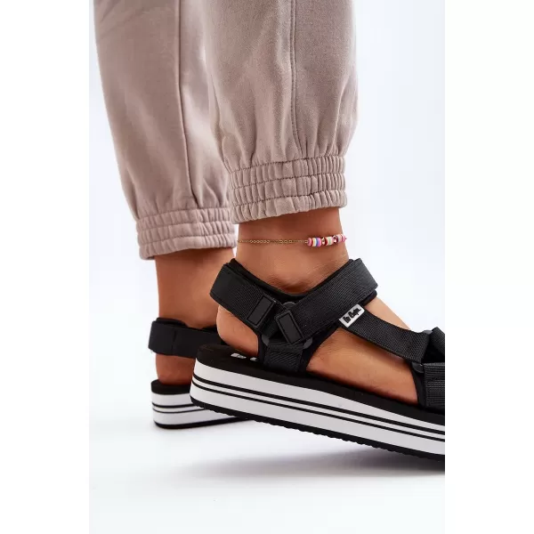  Ženske sandale LEE COOPER LCW-24-05-2753L CRNO/BIJELO 