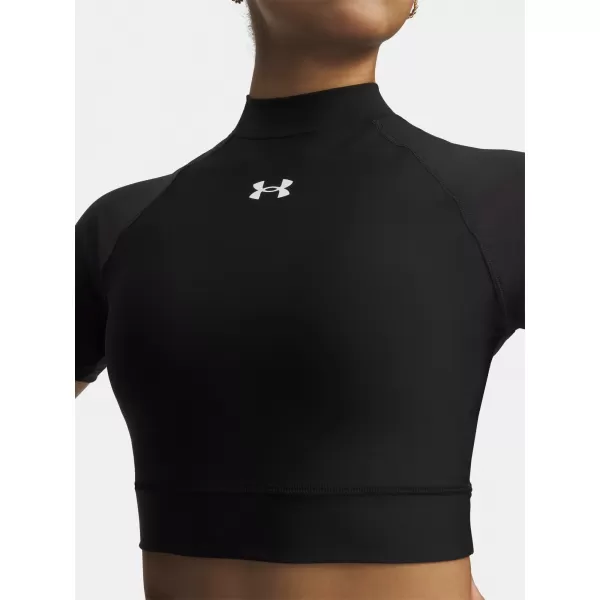  Ženska majica kratkih rukava HEATGEAR CROP MOCK SS 6010006-008 BLACK Under Armour 