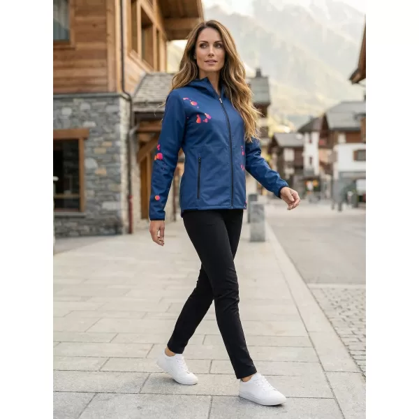  Ženska vrhunska softshell jakna ALTISPORT VOJ/ALW077JACK01 TAMNOPLAVA/NARANČASTA 