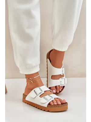 Ženske papuče BIG STAR LL274480 WHITE Big Star Shoes