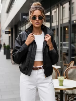 Ženska jakna DSTREET TY5651 CRNA