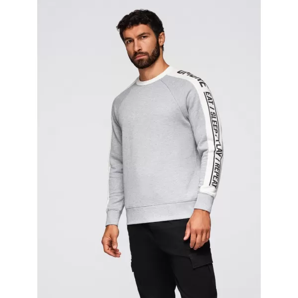  Muški sweatshirt OMBRE OM-SSNZ-0200 SIVI MELANGE 