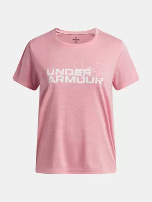 Majica za djevojčice UNDER ARMOUR TECH TWIST WDMK LOGO SS 6007134-600 RUŽIČASTA