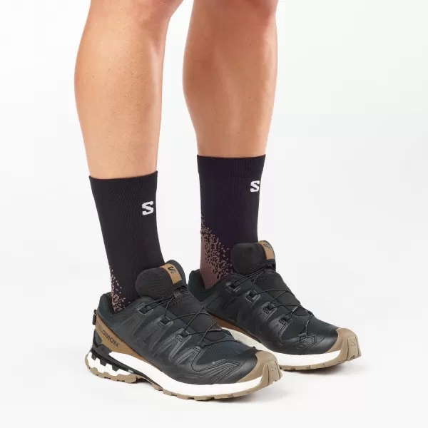  Muške cipele SALOMON XA PRO 3D V9 GTX LIFELONG M L47963800 CRNA/KOJOT SMEĐA/LED OD VANILIJE 