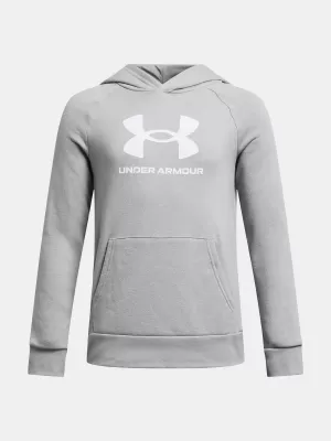 Trenirka za dječake UNDER ARMOUR UA RIVAL FLEECE BL HOODIE 1379791-011 SIVA