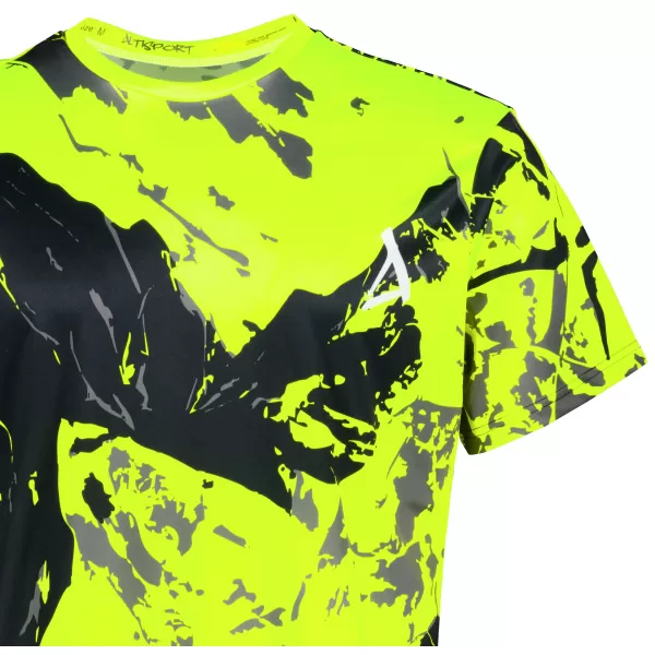  Muška premium majica ALTISPORT VOJ/ALM131TR01 FLUO ŽUTO/CRNO 