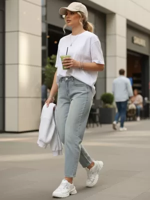 Ženske hlače DSTREET UY2858 PLAVA