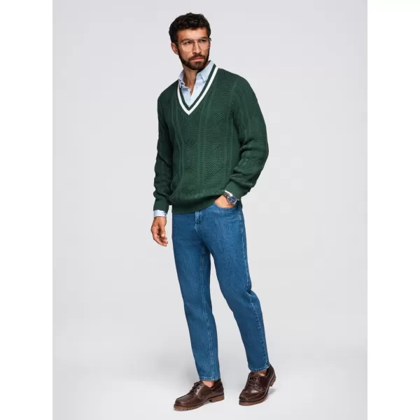  Muški pulover OMBRE OM-SWSW-0151 ZELENA 