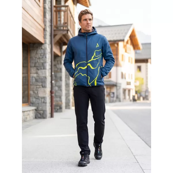  Muška vrhunska softshell jakna ALTISPORT VOJ/ALM073JACK01 TAMNOPLAVA/NEON ŽUTA 