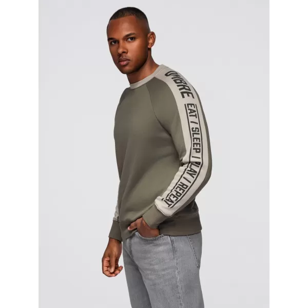  Muški sweatshirt OMBRE OM-SSNZ-0200 MASLINA 