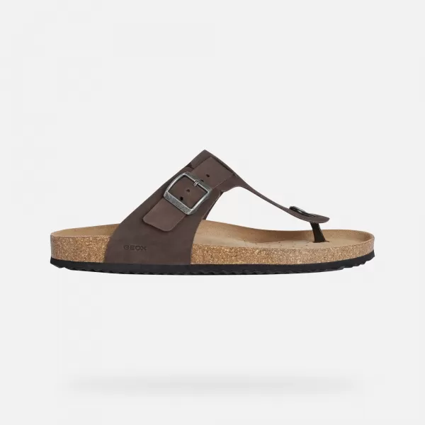  Muške papuče GEOX SANDAL GHITA G002573 TAMNO SMEĐA 