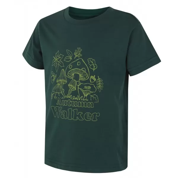  Dječja majica HUSKY TEE MUSHROOM K TAMNO ZELENA 