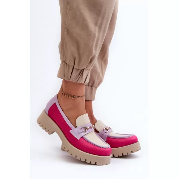  Ženske mokasine ZAZOO 3475 BEŽ/FUSCHIA/LILA 