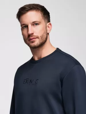 Muški sweatshirt OMBRE OM-SNBC-0199 TAMNOPLAVA