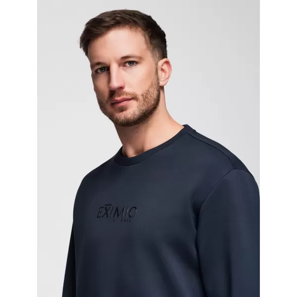  Muški sweatshirt OMBRE OM-SNBC-0199 TAMNOPLAVA 