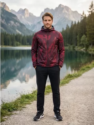 Muška vrhunska softshell jakna ALTISPORT VOJ/ALM072JACK01 VINO/CRVENO