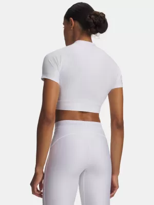 Ženska majica kratkih rukava HEATGEAR CROP MOCK SS 6010006-100 BIJELA Under Armour