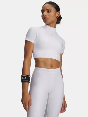 Ženska majica kratkih rukava HEATGEAR CROP MOCK SS 6010006-100 BIJELA Under Armour