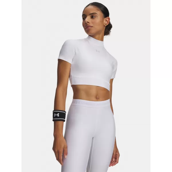  Ženska majica kratkih rukava HEATGEAR CROP MOCK SS 6010006-100 BIJELA Under Armour 