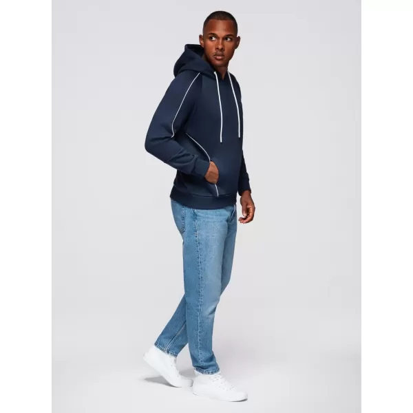  Muški sweatshirt OMBRE OM-SSNZ-0250 TAMNOPLAVA 