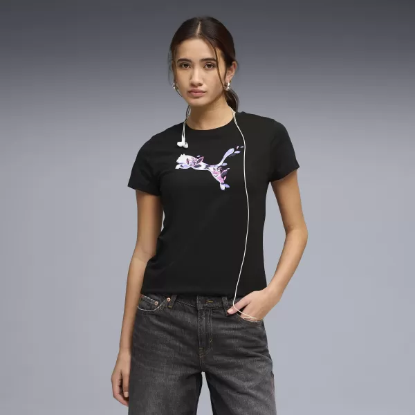  Ženska majica kratkih rukava PUMA GRAPHICS TEE 3 691912_01 PUMA CRNA 