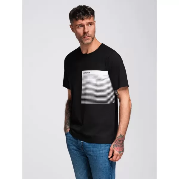  Muška majica kratkih rukava OMBRE OM-TSPT-0246 CRNA 