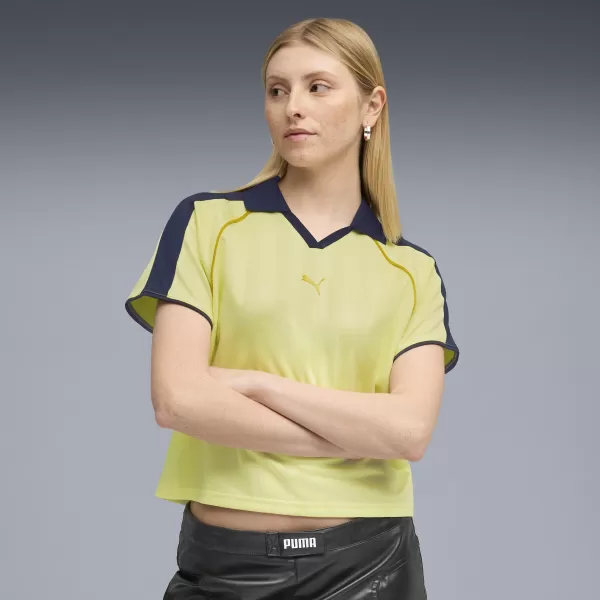  Ženska funkcionalna majica PUMA T7 RELAXED FOOTBALL JERSEY 632157-35 ZLATNI MJESEC 