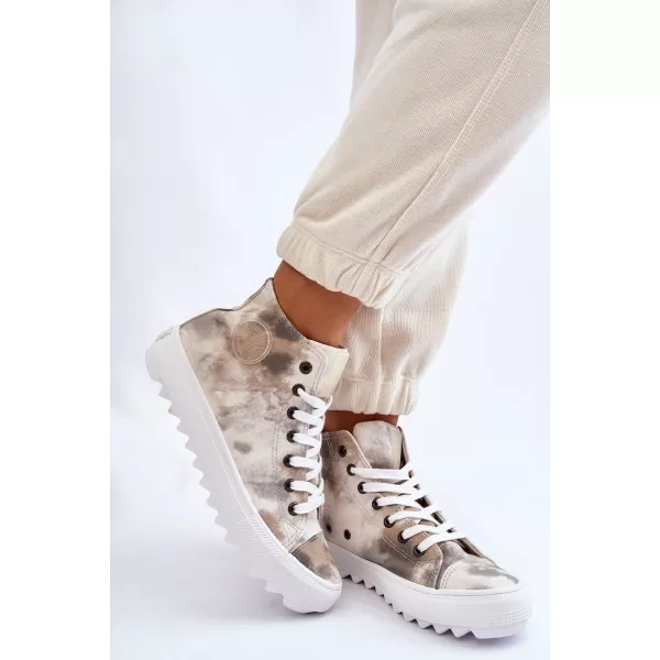  Ženske tenisice BIG STAR LL274047 WHITE/OLIVE Big Star Shoes 