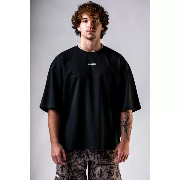  Oversized majica POWER 898 BLACK Nebbia 