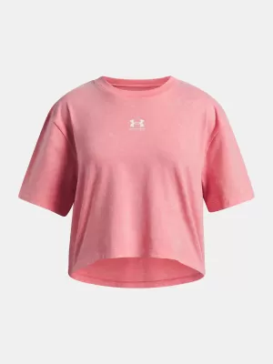 Majica za djevojčice UNDER ARMOUR UA G RIVAL WASH SS 6011673-600 RUŽIČASTA
