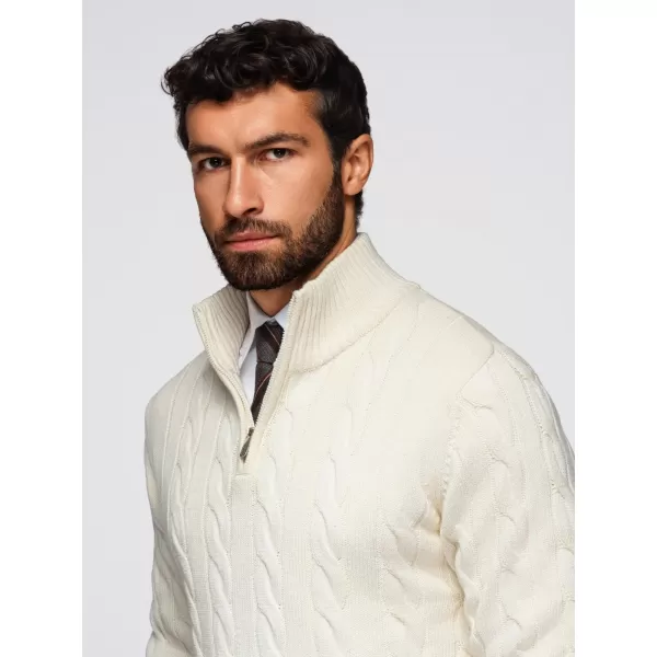  Muški pulover OMBRE OM-SWZS-0138 KREMA 