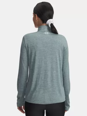 Ženska majica kratkih rukava UNDER ARMOUR TECH 1/2 ZIP- TWIST 1384225-587 PLAVA