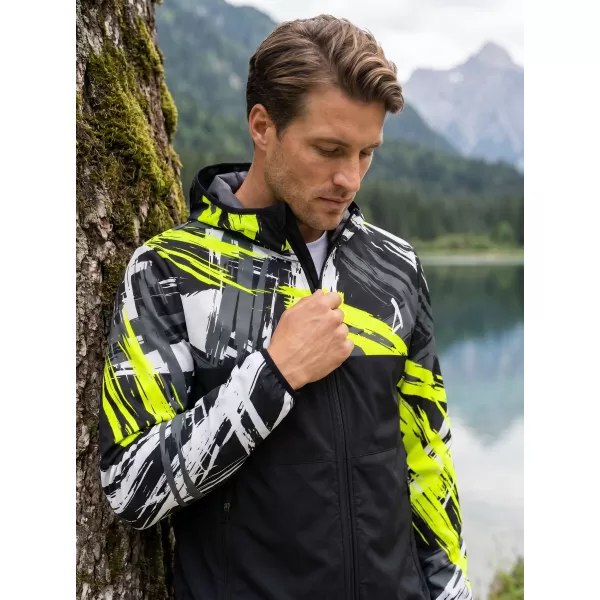  Muška vrhunska softshell jakna ALTISPORT VOJ/ALM039JACK01 CRNA I ŽUTA 