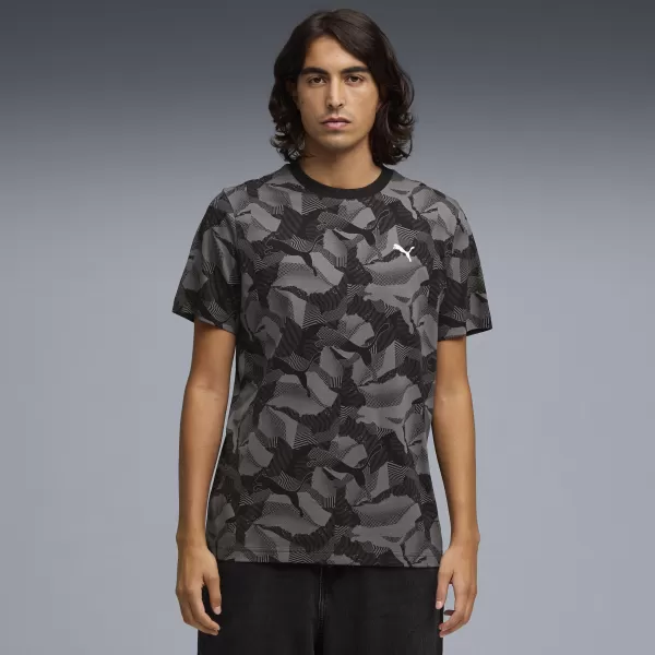  Muška majica kratkih rukava PUMA ESS LOGO LAB AOP TEE 692027_01 PUMA CRNA 