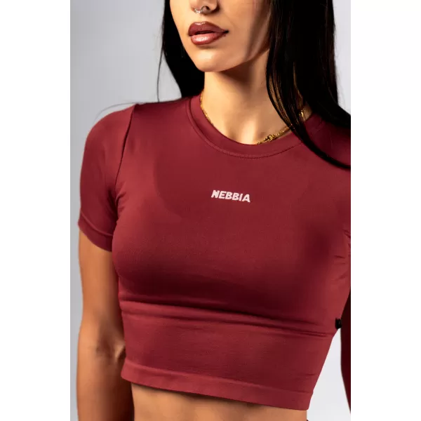 Bešavni crop top s kratkim rukavima POWER 891 RED Nebbia 