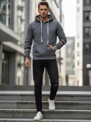 Muški sweatshirt DSTREET BX5946 SIVA