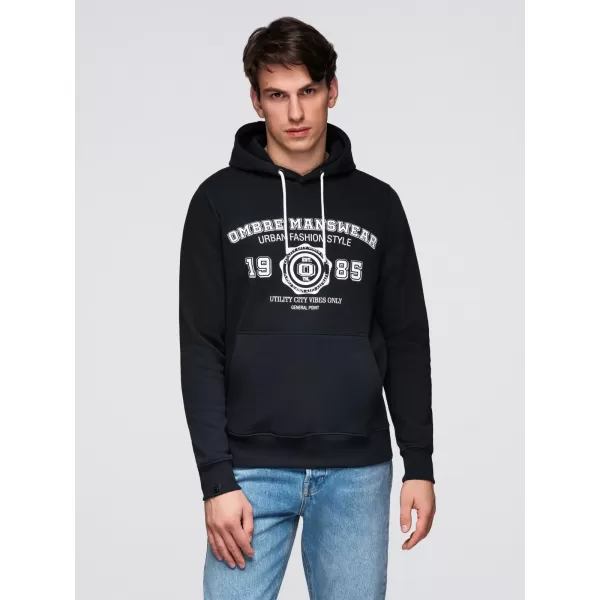  Muški sweatshirt OMBRE B1714 CRNA 