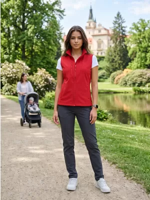Ženski softshell prsluk ALTISPORT NoPrint NP/ALW965 CRVENA