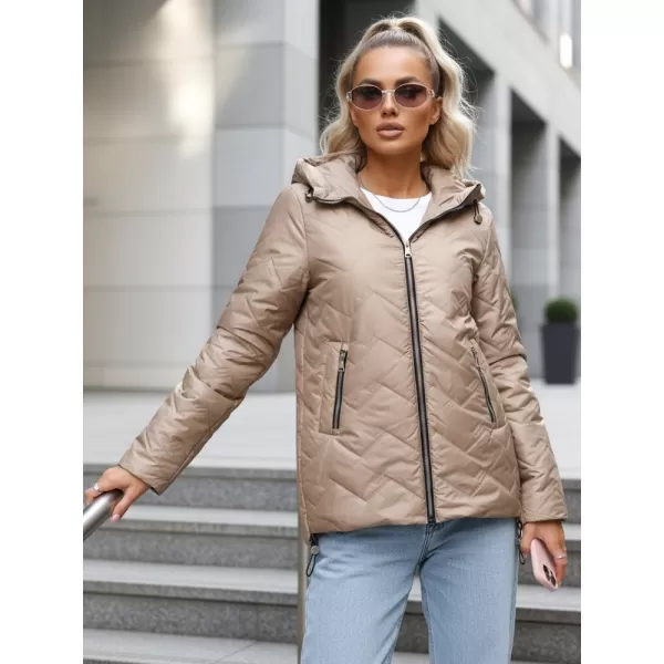  Ženska jakna DSTREET TY5609 KARAMELA 