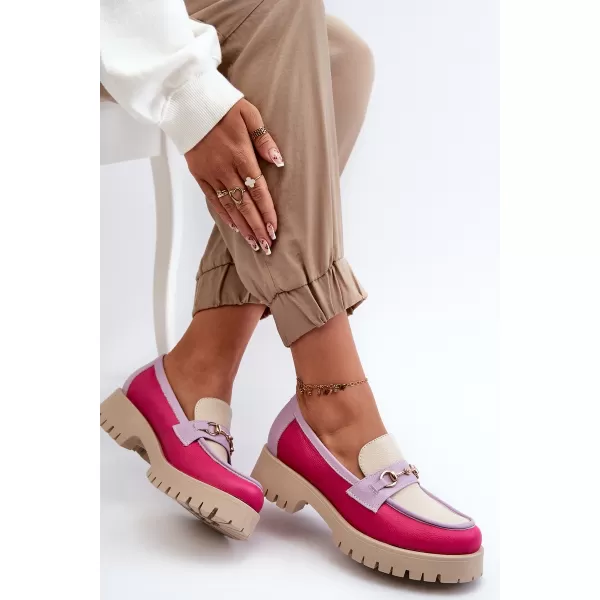  Ženske mokasine ZAZOO 3475 BEŽ/FUSCHIA/LILA 