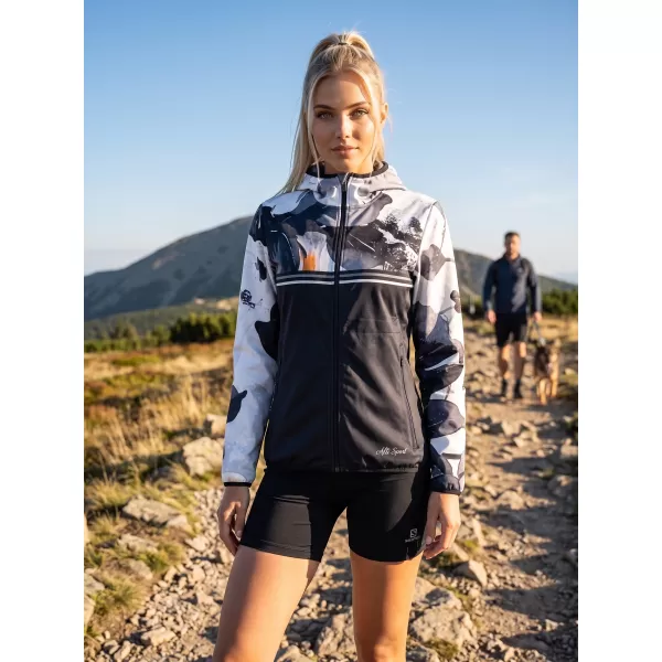  Ženska vrhunska softshell jakna ALTISPORT VOJ/ALW117JACK01 CRNA/NARANČASTA 